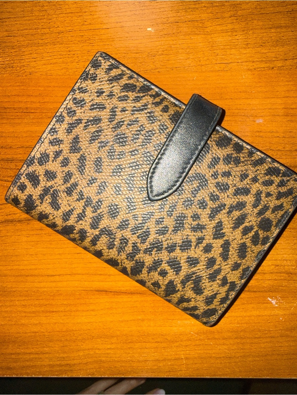 Celine Leopard Print Card Wallet - Brown & Black - Picture 2 of 12